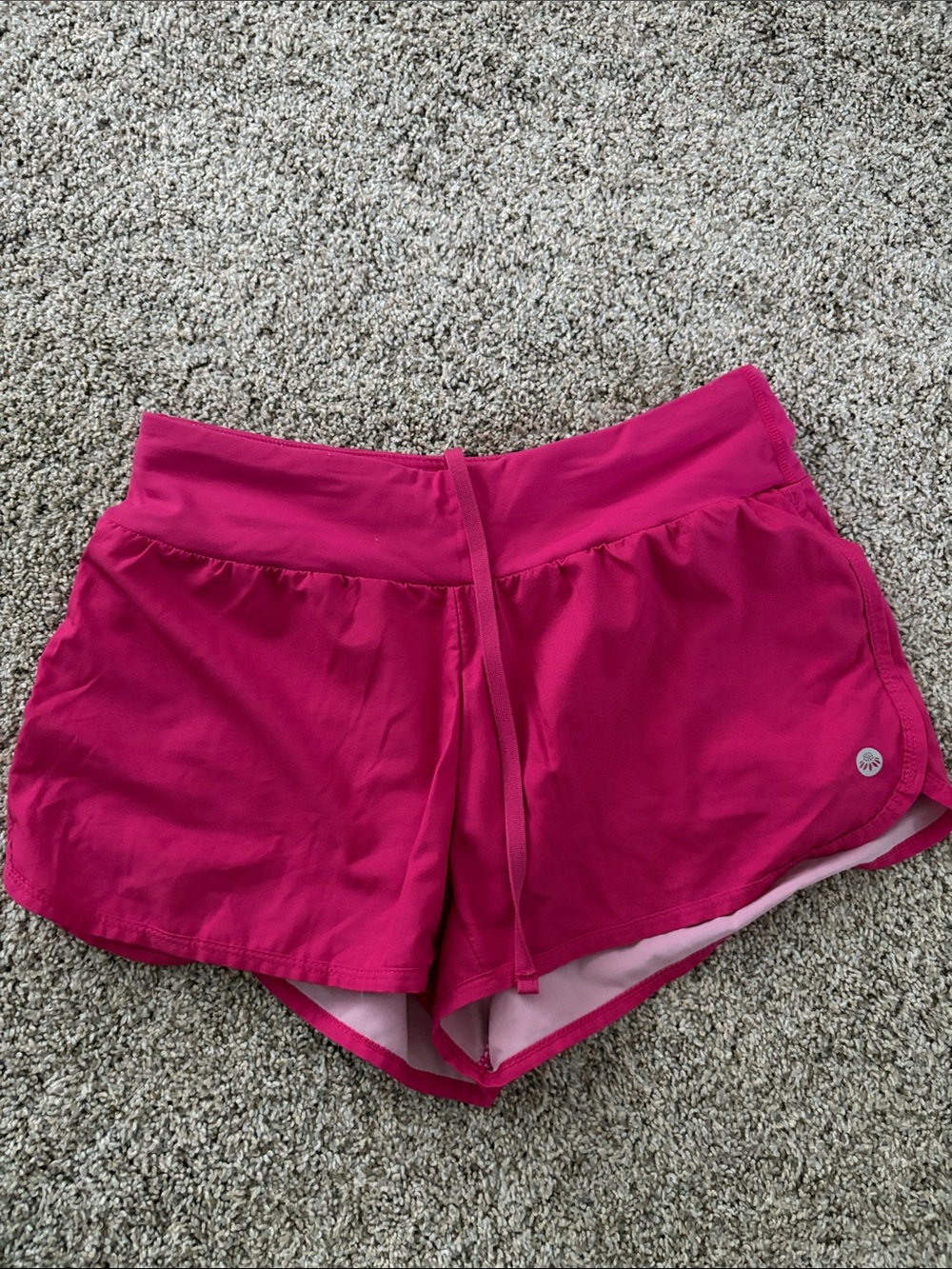 Senita athletics drawstring pink shorts